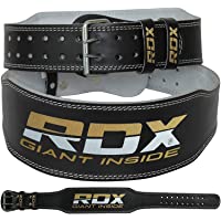 RDX Cuero Gimnasio 4&quot- Cinturón Musculacion Peso Cinturones Pesas Entrenamiento Levantamiento